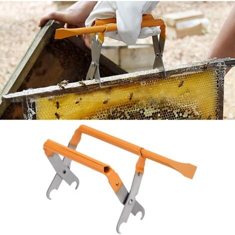 Capture Du Cadre de La Ruche, Clip pour Boîte À Nids D'Abeilles Gabarit en Acier Inoxydable Support de Cadre de Ruche Outil de Levage de La Ruche, pour L'Équipement de L'Apiculteur