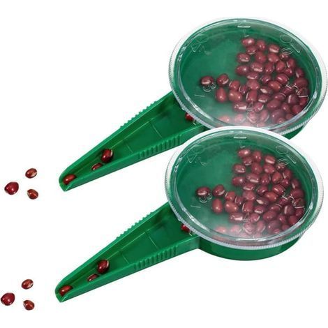 2 PCS Plastique Outil de Semis de Jadin, Jadin Distibuteu De Semences Semeu Planteu Gaines Cadan 5 églages Difféents Semoi Jadinage Outils (1/4)