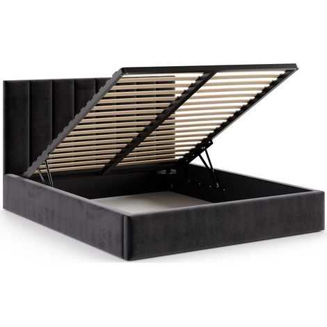 Lit coffre Colorado 160x200 - Sommier inclus Noir (1/5)