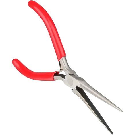 Pinze a becco lungo, 15 cm, in acciaio ad alto tenore di carbonio, con ganasce lunghe, affusolate e lisce, ideali per la creazione di gioielli e la lavorazione del filo metallico. - AquaForge (1/5)
