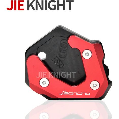 (Rouge) Compatible avec la béquille latérale de moto Benelli Leoncino 500 (BJ500) - Extension de béquille CNC - Plaque de support - Maxpower (1/4)