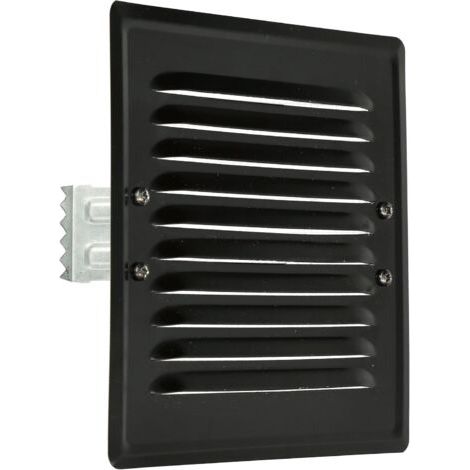 Grille d'aération en métal avec moustiquaire - 165 x 165 mm - Noir-NANOTEH (1/5)