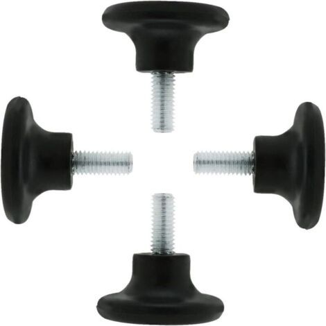 Pieds de nivellement réglables M8 x 15 x 27 mm, 4 pièces pour meubles, tables, bureaux Protègesol en métal, ajustable pour stabilité (1/5)