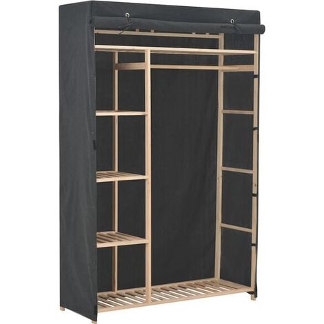 Armoire en Tissu Grise 110 x 40 x 170 cm (1/5)