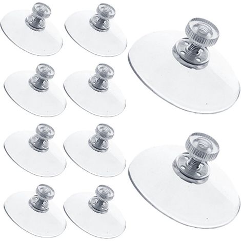 Ventouse filetée - Ventouse transparente (50 mm de diamètre) - Lot de 10 (1/5)