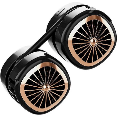 Mini ventilateur de cou rechargeable USB-C, charge rapide, 1800 mAh, silencieux, à suspendre autour du cou