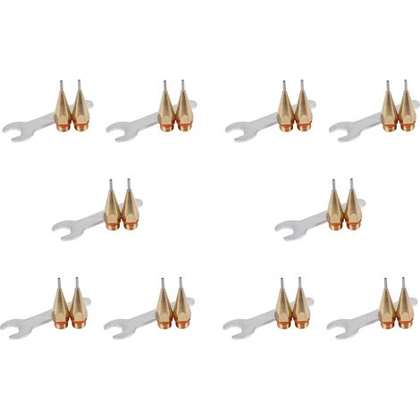20Pcs Bec Chaud de Colle de Fonte de Diamètre de L'Ouverture 1Mm 1.0X40Mm de Bec Chaud avec des Pièces Interchangeables de Bec de Clé de Bec (1/5)