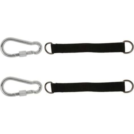 Sangle de suspension Ulisem 300 cm, sangles de suspension robustes, ensemble de suspension avec 2 mousquetons à anneau en D, pour camping, terrasse, hamacs et balançoires, lot de 2 (1/4)