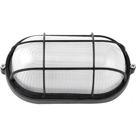FAB 148162209  Applicare Ext.ovale Alluminio Apus Grande 1xe27 Nero 11,5x27,5x15,5 Cm Ip44