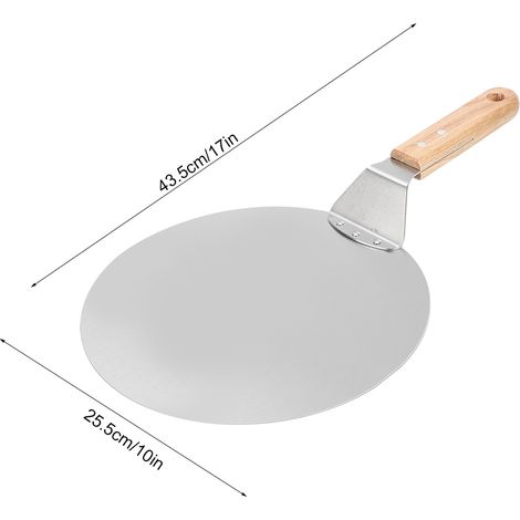 Runde Pizzaschaufel aus Edelstahl – Küchenutensil für Gebäck und Kuchen (1/5)