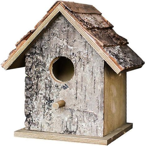 Mini-Vogelhaus aus feuchtigkeitsbeständigem Holz, Hänge-Vogelhaus für Terrasse oder Garten. (1/5)