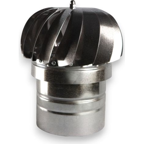 Chimenea redonda de chapa galvanizada conexión hembra espárrago de bola doble antibloqueo - Tamaño ø 12 cm