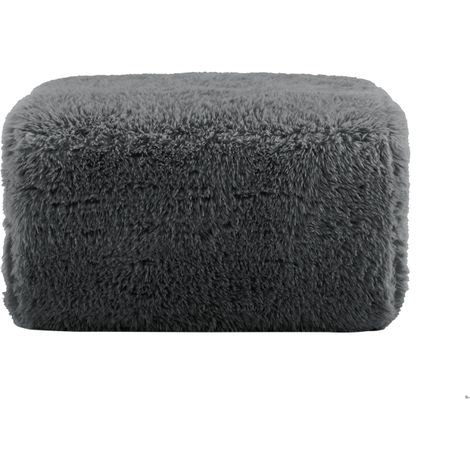 Pouf Aviana en peluche grise Pouf Aviana Peluche Grise – Assise Douce et Moelleuse – Déco Moderne – Idéal pour Salon ou Chambre (1/5)