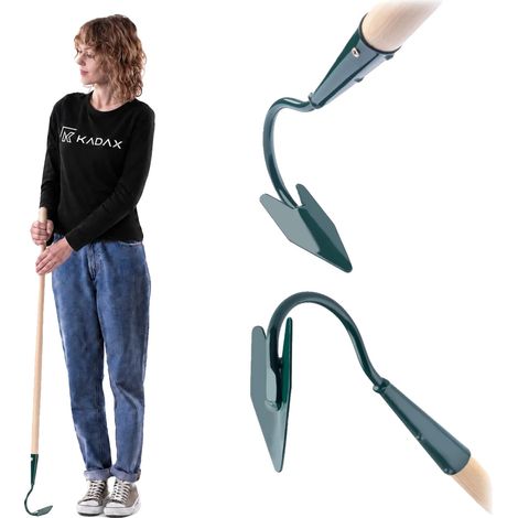 Cultivador de suelo, de acero, 127 cm de largo, apto para diversos tipos de jardín, eficaz para airear el suelo, mango ergonómico. (1/5)