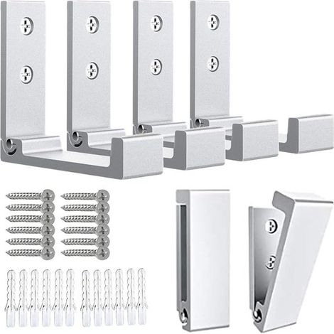 Ganchos de pared plegables，6 ganchos para colgar abrigos，mochilas y toallas，aleación de aluminio resistente (1/5)