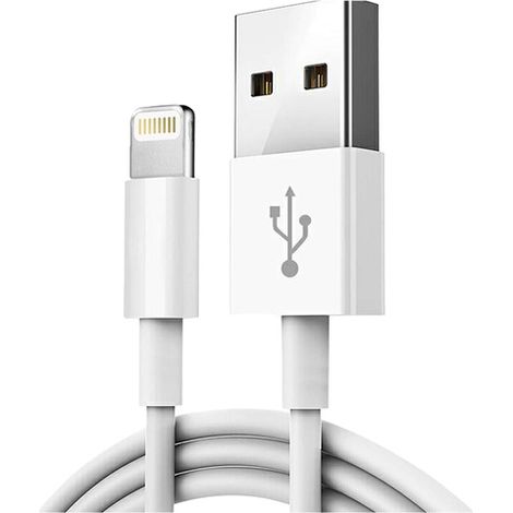 Cable original Apple MD818ZM/A Lightning a USB de 1 metro, color blanco. (1/5)