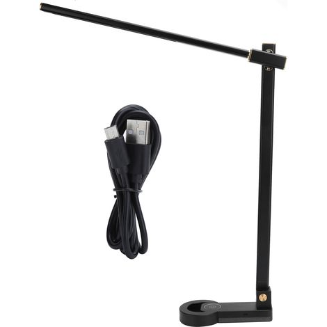 Lampe De Bureau LED Pliable - Tête Rotative 330° - Réglage 3 Niveaux De Luminosité - Aluminium Anodisé - Pour Bureau Chambre Maison - 1 Pièce (1/5)