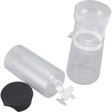 Wiederverwendbare 400-ml-Kaltbrüh-Kaffeemaschine, abnehmbare Tropf-Kaltbrühmaschine, Eiskaffeekanne. (1/5)
