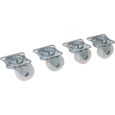 Schwenkrollen für leichte Anwendungen - 4 Stück, 31 mm