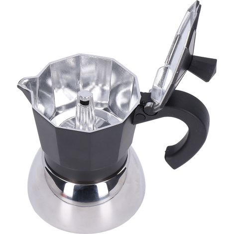 Moka-Kanne aus Aluminium und Stahl, klassische italienische Kaffeemaschine für Espresso, Latte, Nr. 4, 200 ml. (1/5)
