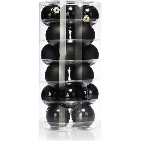 24x Boules de Noël, Boules de Sapin de Noël en Verre véritable pour Noël, décorations de Sapin pour Le Sapin de Noël, Ø 6 cm (1/5)
