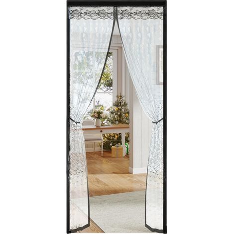 Magnétique Rideau De Porte Isolant Thermique, Rideau De Porte Magnétique À Isolation Thermique 90x210 cm Ridea De Port Thermique Isolant pour Salon, Balcon, Chambre, Cuisine (1/5)