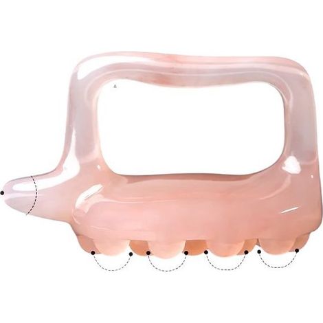Brosse de massage Turtle Meridian pour la thérapie par raclage des méridiens de la ceinture, de la colonne vertébrale et de la vessie (1/2)