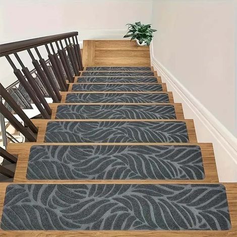 10 tapis TPU gris avec double bande adhésive, pour marches intérieur résistant (1/5)