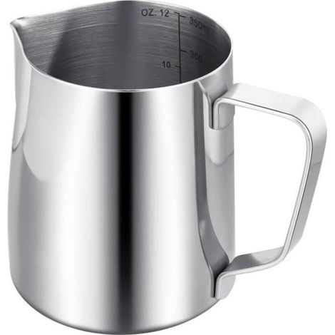 Barista 350ml Edelstahl-Milchkännchen – Spülmaschinenfest, Espresso-Etikett (1/5)