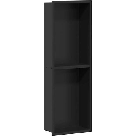 Niche de douche noire, 60 x 20 x 9,5 cm, acier inoxydable
