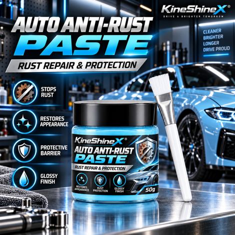 KineShineX ist ein Rostschutzmittel für Autometalle, das Korrosionsschutzmittel für Radnaben- und Chassisbolzen sowie Mittel zur Rostreparatur bietet. (1/5)