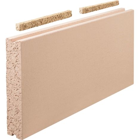 Dalle réfractaire double rainure 500 x 300 x 60 mm