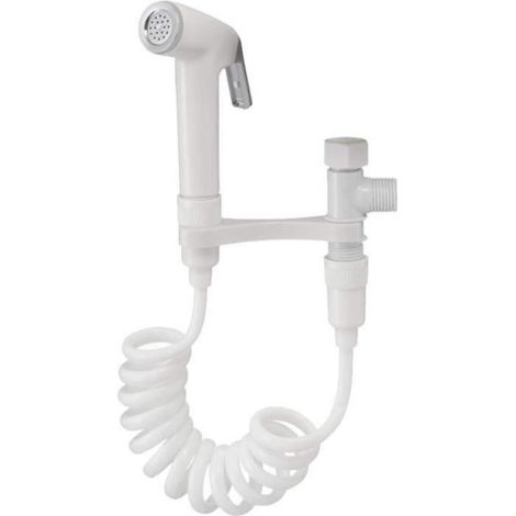 Douchette À Main Bidet - ABS Blanc - Installation Suspendue - Hygiène Personnelle - 1 Pièce (1/4)