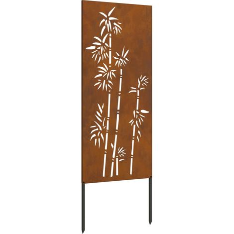 vidaXL Pantalla de Privacidad para Jardín Floral Oxidado 50 x 140 cm (1/2)