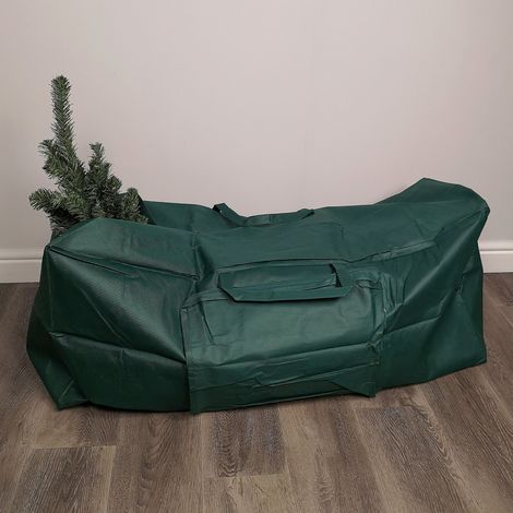 1.2m Green Christmas Tree Storage Bag with Zip and Carry Handle (1/5)