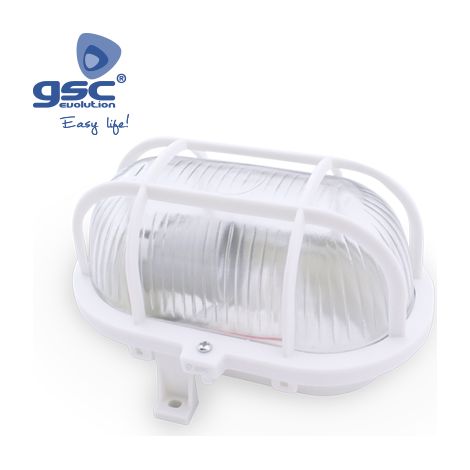 Aplique ovalado exterior PVC E27 60W 230V Blanco GSC 0700152 (1/2)