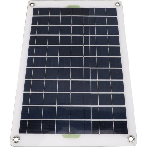20-W-Solarpanel, hocheffizientes, dünnes, leichtes und tragbares Solarpanel-Ladegerät mit Zigarettenanzünderanschluss und Plus-/Minus-Clips (1/5)