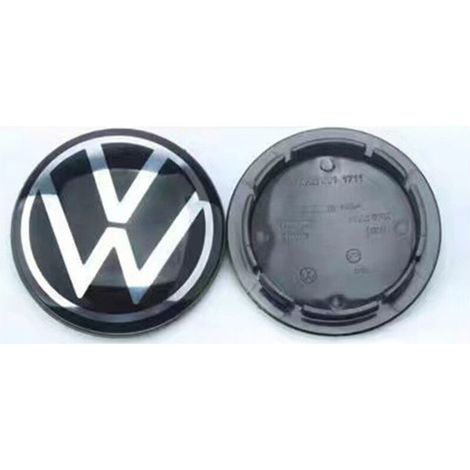 Cache-moyeu de roue 66mm pour Volkswagen Golf, Passat, Polo, Jetta, Bora, Santana – Centre de jante finition miroir, capuchon de moyeu en alliage d’aluminium, kit 4 pièces, accessoire jante voiture –