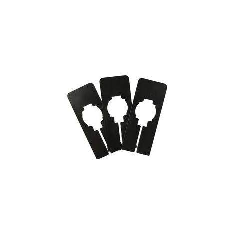 30 PCS Séparateurs de Placard Rectangulaires en Plastique Noir avec un Marqueur Bonus, Écrivables et Réutilisables pour le Tri par Taille, Couleur, Marque, Nouveautés, Taille 5cm x 12.6cm (1/4)