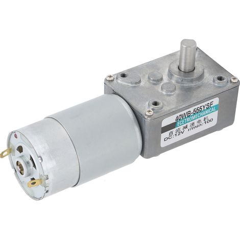 Motoréducteur à vis sans fin pour turbine, CC, couple élevé, commande basse vitesse, compact, 2 voies, 12 V CC, XD40WB-555YSF, 100 tr/min (1/5)