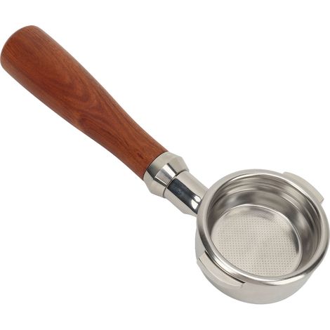 58-mm-Kaffeefilter ohne Boden, bodenloser Siebträger mit stabilem Holzgriff für Expobar E61 (1/5)