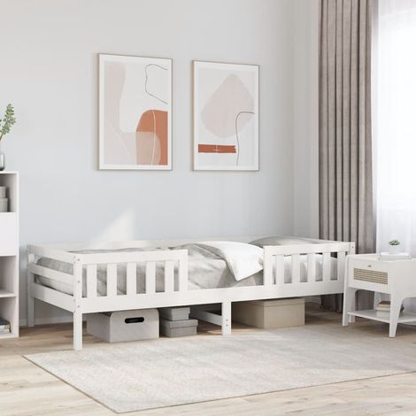 Estructura de cama sin colchón madera maciza blanca 75x190 cm vidaXL (1/5)