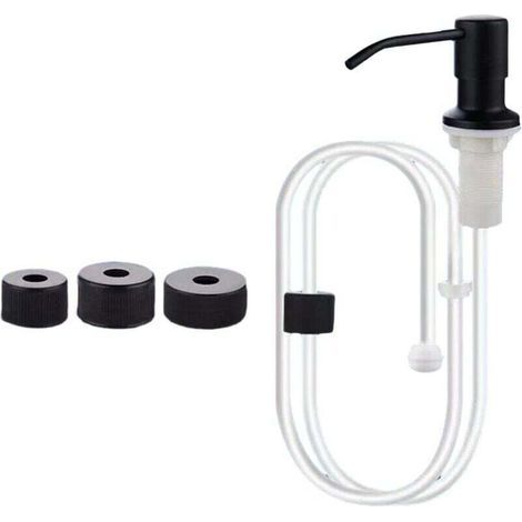 Ulisem Küchenspülen-Seifenspender, Verlängerungsrohr-Sets, Einbau-Seifenspender für Spülbecken, Lotionspender, Schwarz (1/4)