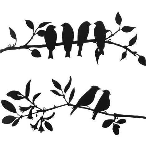Métal oiseau mur Art oiseau vif décoration, feuille décoration murale ou balcon jardin intérieur décoration extérieure,de DEBUNS (1/5)