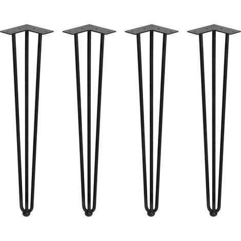 Emuca Hairpin Tischbeine Schwarz 710 mm Stahl (1/5)