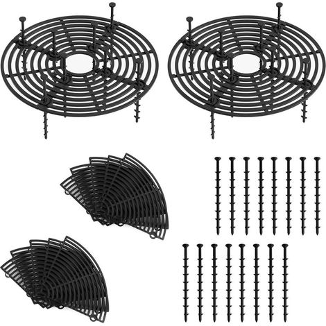 Pièces Grilles de Pots de Plantes, 30 cm Cache Pot de Fleurs en Grille, Plastique Grille Pot Fleur Découpable pour Protéger Les Plantes, Protection de Sol (1/5)
