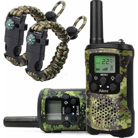 4-12 Years Old Boy Toys Kids Walkie Talkie 8 Channel Two Way Radio with LCD Lamp for Adventure Camping Outdoor Toy Birthday 5 6 7 8 Years Old Boy Gift (1/5)