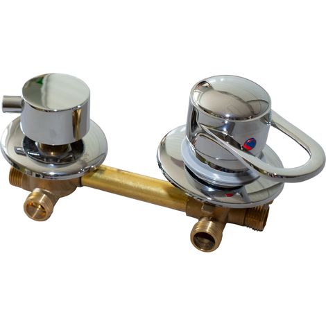 Ersatz-Armatur Einhebelmischer 3 fach Umschalter Dusche D38-DF 12cm