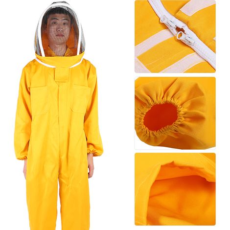 Traje de apicultura de una pieza, ropa protectora para apicultura, bata, suministros de apicultura (XL) (1/5)