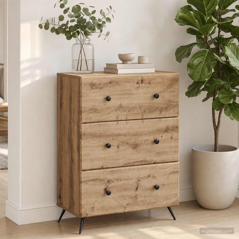vidaXL Armoire à tiroirs 66 x 34,5 x 90 cm Bois d'ingénierie (1/5)